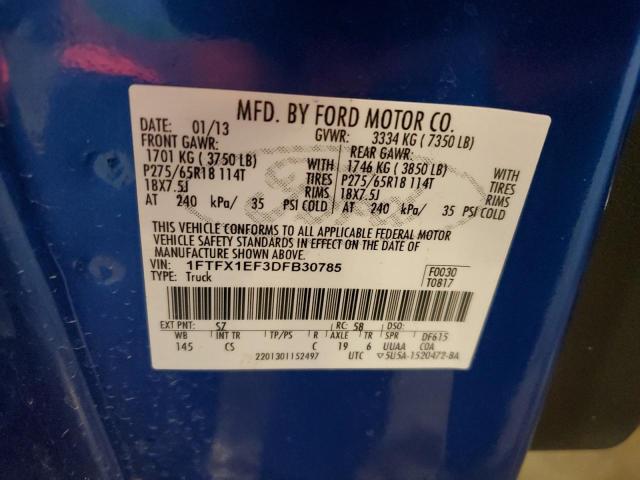 Photo 11 VIN: 1FTFX1EF3DFB30785 - FORD F150 SUPER 