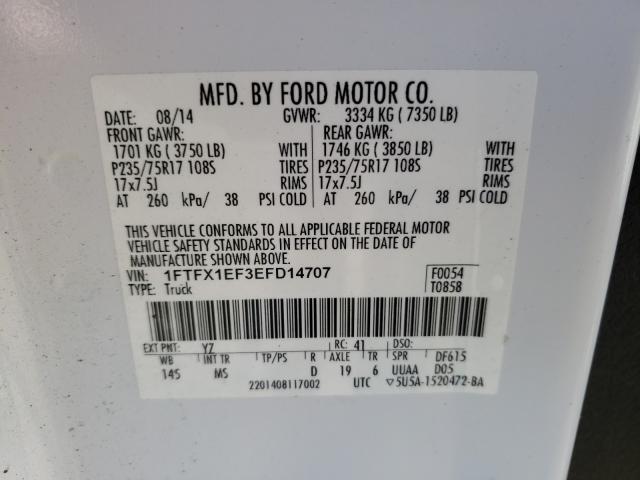 Photo 9 VIN: 1FTFX1EF3EFD14707 - FORD F150 SUPER 