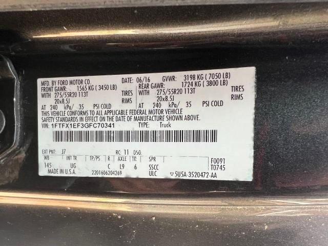 Photo 9 VIN: 1FTFX1EF3GFC70341 - FORD F150 SUPER 