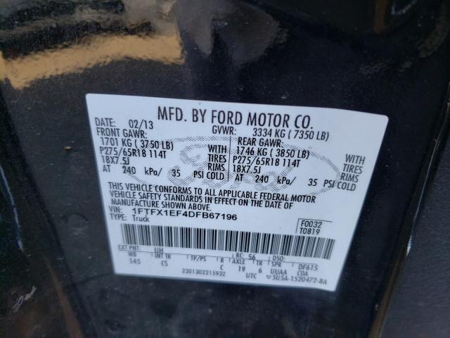 Photo 9 VIN: 1FTFX1EF4DFB67196 - FORD F150 SUPER 