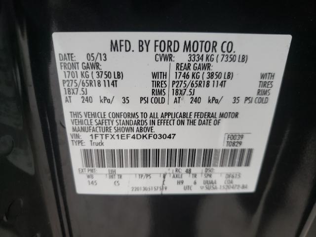 Photo 9 VIN: 1FTFX1EF4DKF03047 - FORD F150 SUPER 