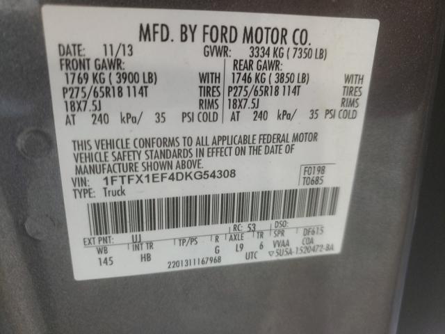 Photo 9 VIN: 1FTFX1EF4DKG54308 - FORD F150 SUPER 