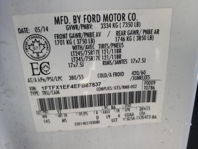 Photo 9 VIN: 1FTFX1EF4EFB87837 - FORD F150 SUPER 