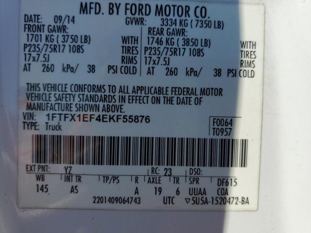 Photo 11 VIN: 1FTFX1EF4EKF55876 - FORD F150 SUPER 