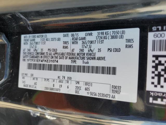 Photo 11 VIN: 1FTFX1EF4FKE31074 - FORD F150 SUPER 