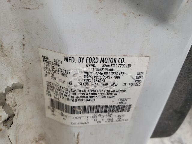 Photo 9 VIN: 1FTFX1EF6BFB39493 - FORD F150 SUPER 