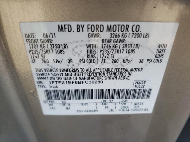 Photo 9 VIN: 1FTFX1EF6BFC30280 - FORD F150 SUPER 