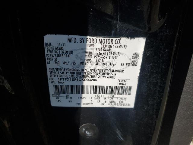 Photo 11 VIN: 1FTFX1EF6CKD03205 - FORD F150 SUPER 