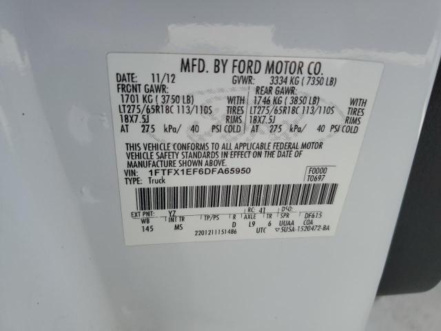 Photo 11 VIN: 1FTFX1EF6DFA65950 - FORD F150 SUPER 