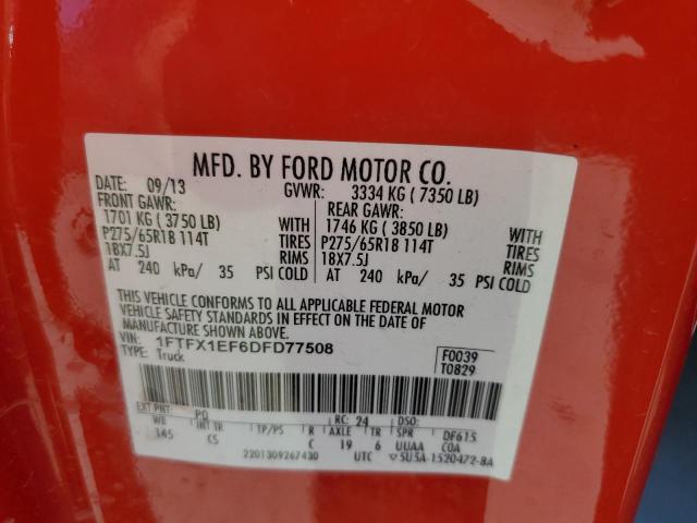 Photo 12 VIN: 1FTFX1EF6DFD77508 - FORD F150 SUPER 