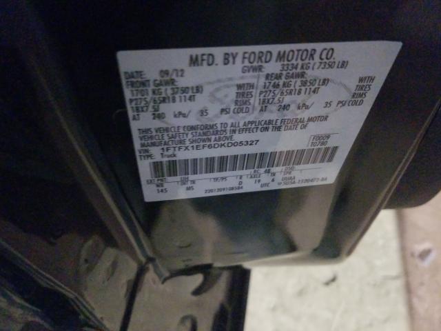 Photo 9 VIN: 1FTFX1EF6DKD05327 - FORD F150 SUPER 