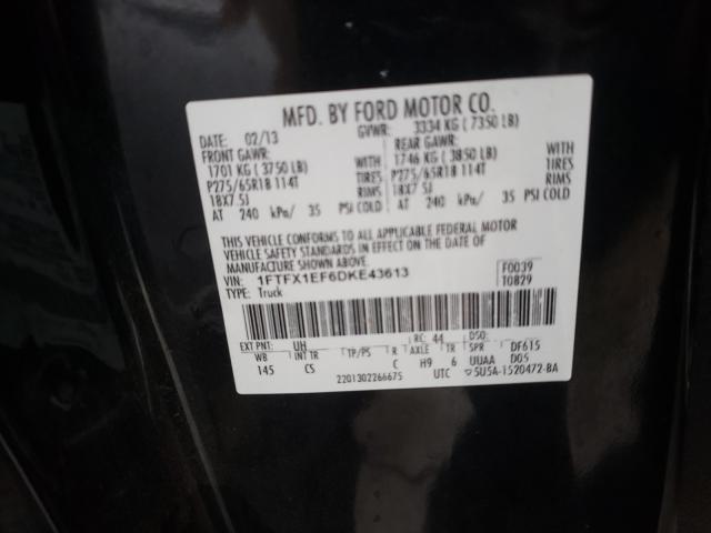 Photo 9 VIN: 1FTFX1EF6DKE43613 - FORD F150 SUPER 