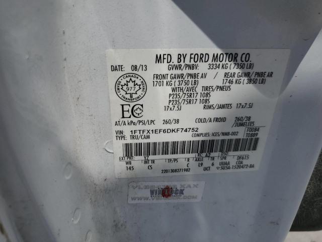 Photo 11 VIN: 1FTFX1EF6DKF74752 - FORD F150 SUPER 