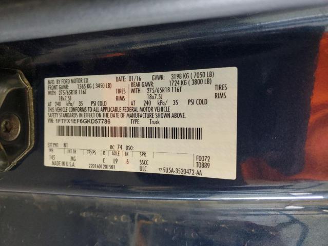 Photo 11 VIN: 1FTFX1EF6GKD57786 - FORD F150 SUPER 