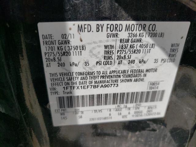 Photo 9 VIN: 1FTFX1EF7BFA90773 - FORD F150 SUPER 