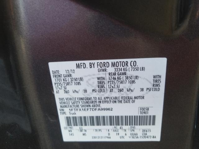 Photo 9 VIN: 1FTFX1EF7DFA99962 - FORD F150 SUPER 