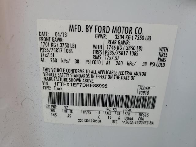 Photo 11 VIN: 1FTFX1EF7DKE88995 - FORD F-150 