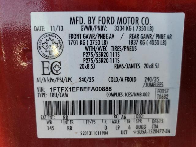 Photo 12 VIN: 1FTFX1EF8EFA00888 - FORD F150 SUPER 