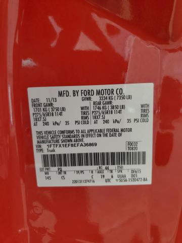 Photo 11 VIN: 1FTFX1EF8EFA36869 - FORD F150 SUPER 