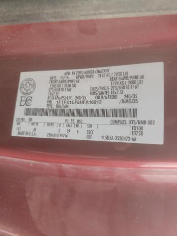 Photo 9 VIN: 1FTFX1EF8HFA16013 - FORD F150 SUPER 