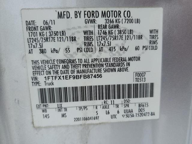 Photo 11 VIN: 1FTFX1EF9BFB87456 - FORD F150 SUPER 