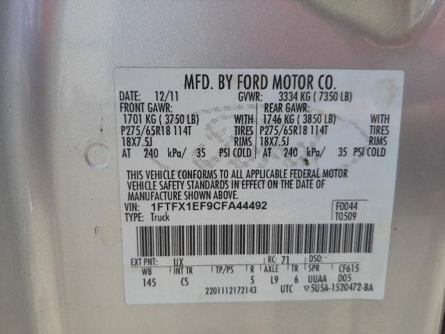 Photo 9 VIN: 1FTFX1EF9CFA44492 - FORD F150 SUPER 