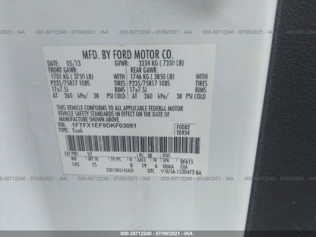 Photo 8 VIN: 1FTFX1EF9DKF03061 - FORD F-150 