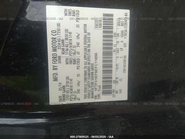 Photo 8 VIN: 1FTFX1EF9EFC11856 - FORD F-150 