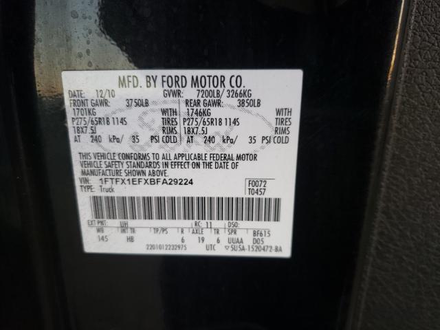 Photo 9 VIN: 1FTFX1EFXBFA29224 - FORD F150 SUPER 