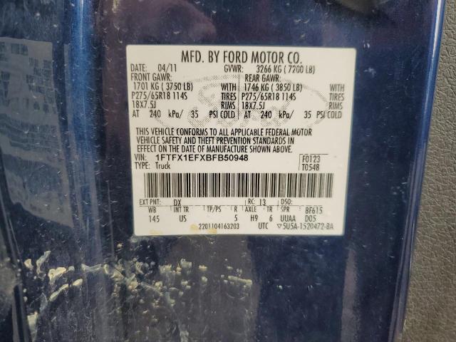 Photo 12 VIN: 1FTFX1EFXBFB50948 - FORD F150 SUPER 