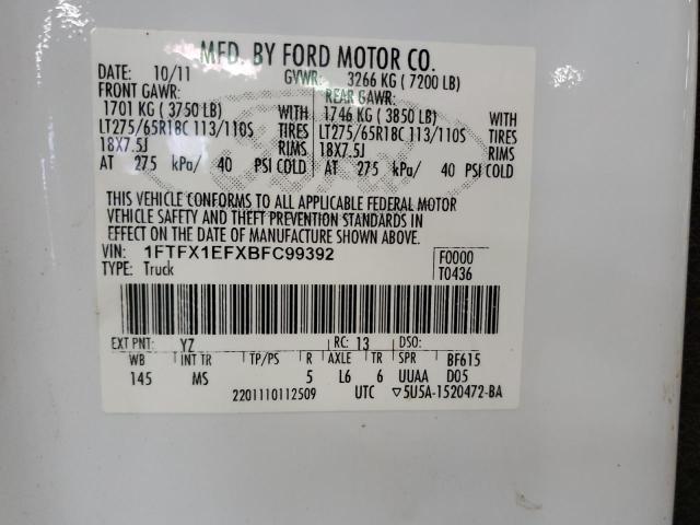 Photo 11 VIN: 1FTFX1EFXBFC99392 - FORD F150 SUPER 