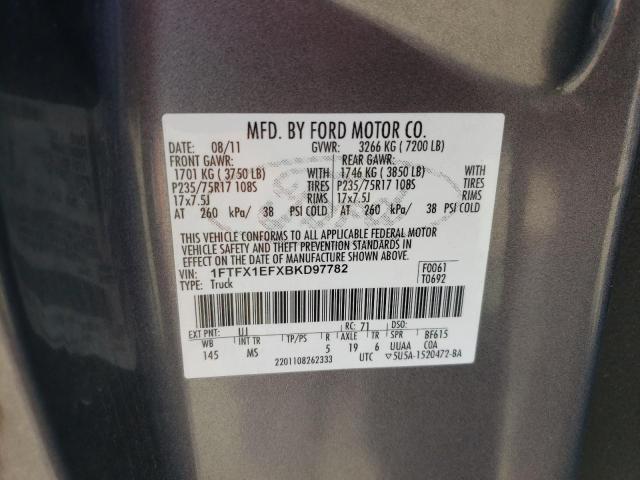 Photo 9 VIN: 1FTFX1EFXBKD97782 - FORD F150 SUPER 