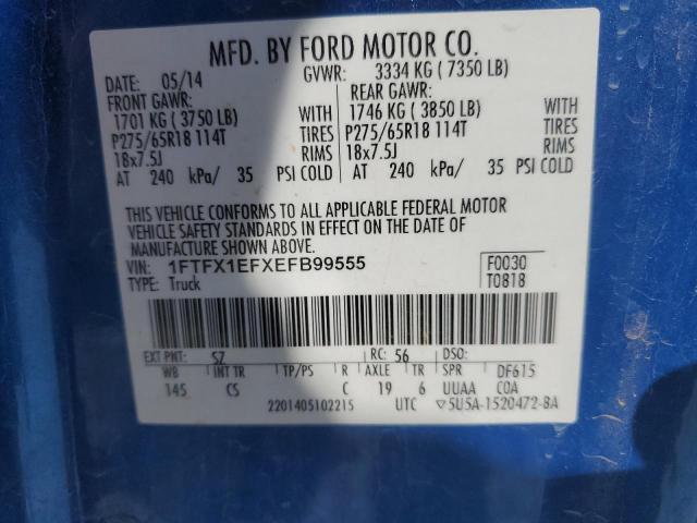 Photo 11 VIN: 1FTFX1EFXEFB99555 - FORD F150 SUPER 