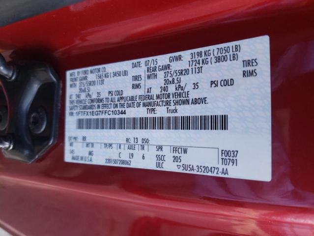 Photo 9 VIN: 1FTFX1EG7FFC10344 - FORD F150 SUPER 