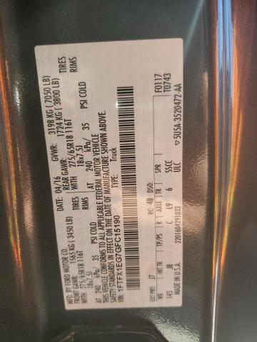 Photo 12 VIN: 1FTFX1EG7GFC15190 - FORD F150 SUPER 