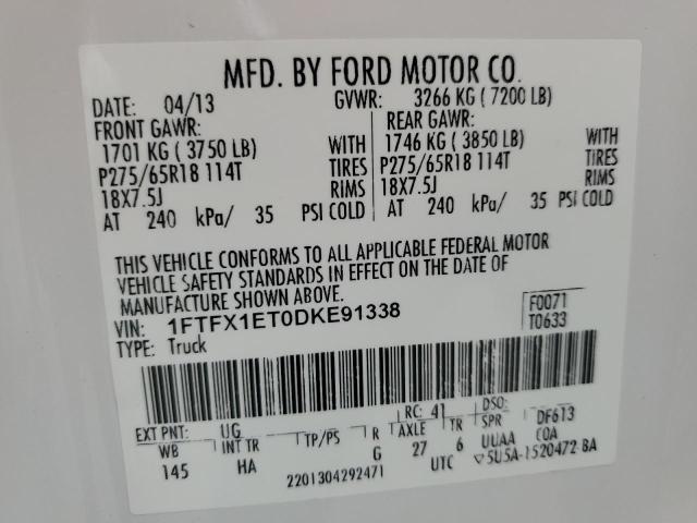 Photo 11 VIN: 1FTFX1ET0DKE91338 - FORD F150 SUPER 