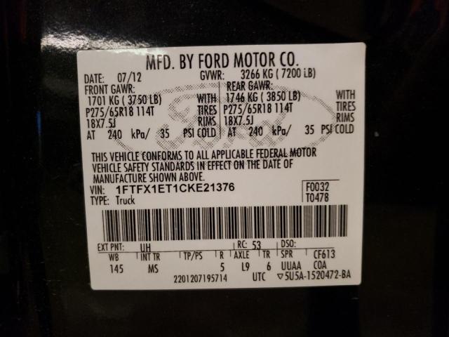 Photo 9 VIN: 1FTFX1ET1CKE21376 - FORD F-150 