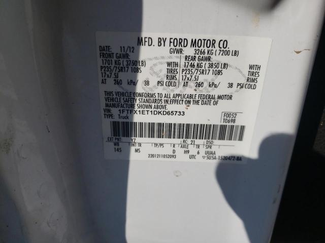 Photo 9 VIN: 1FTFX1ET1DKD65733 - FORD F150 SUPER 