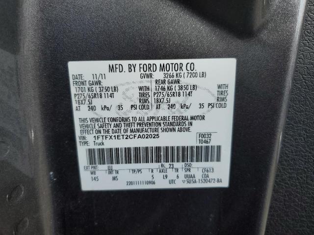 Photo 11 VIN: 1FTFX1ET2CFA02025 - FORD F150 SUPER 