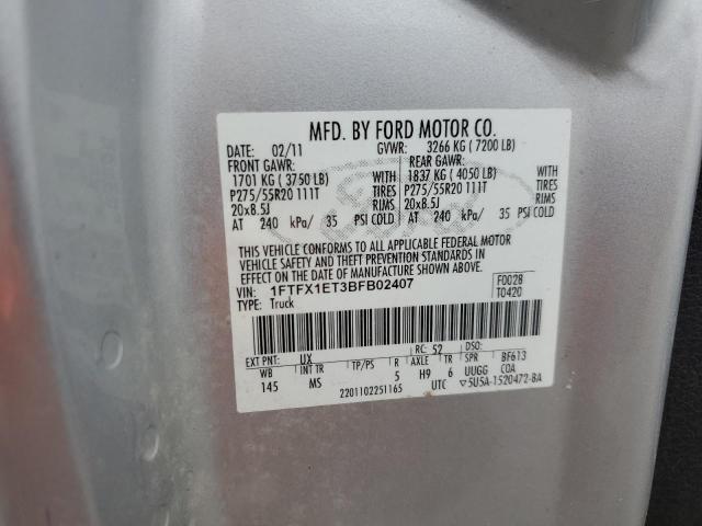 Photo 11 VIN: 1FTFX1ET3BFB02407 - FORD F150 SUPER 