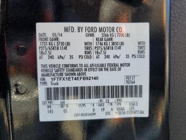 Photo 11 VIN: 1FTFX1ET4EFB92140 - FORD F150 SUPER 