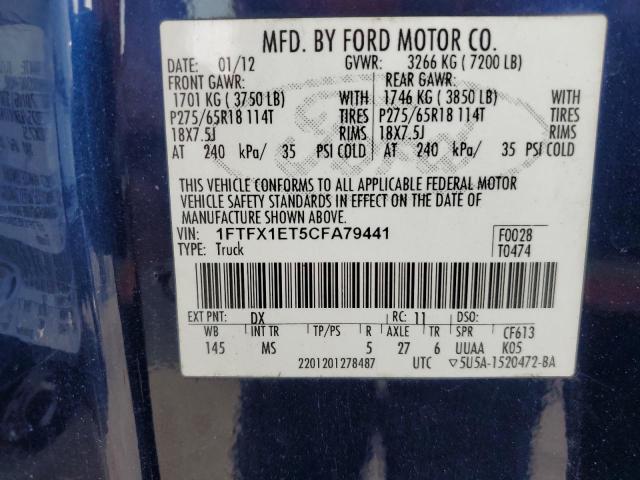 Photo 11 VIN: 1FTFX1ET5CFA79441 - FORD F150 SUPER 