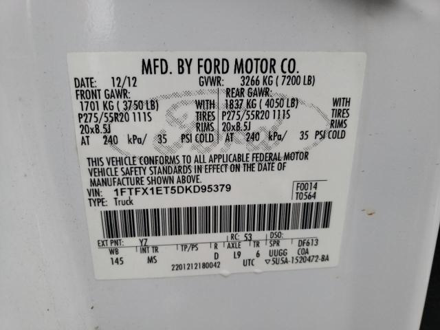 Photo 11 VIN: 1FTFX1ET5DKD95379 - FORD F150 SUPER 