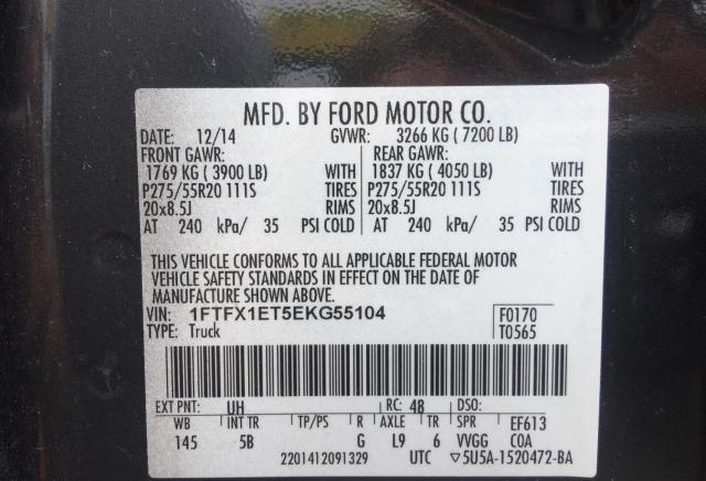 Photo 9 VIN: 1FTFX1ET5EKG55104 - FORD F150 SUPER 