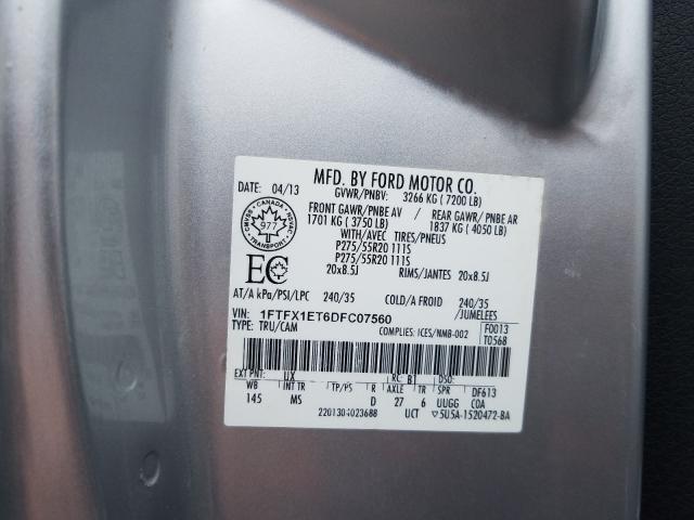 Photo 9 VIN: 1FTFX1ET6DFC07560 - FORD F150 SUPER 