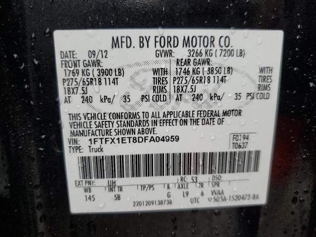 Photo 11 VIN: 1FTFX1ET8DFA04959 - FORD F150 SUPER 