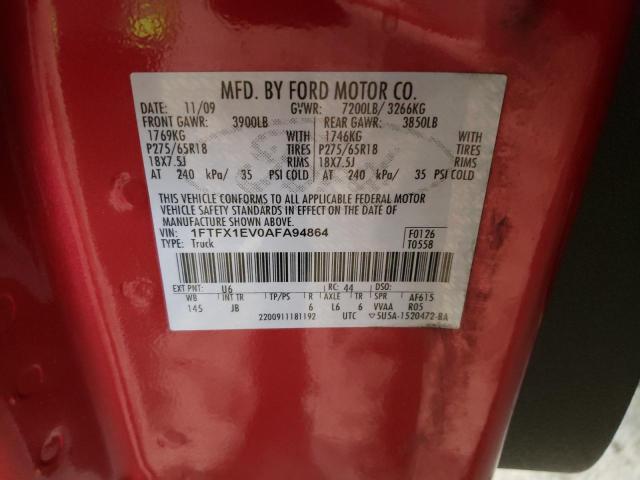 Photo 9 VIN: 1FTFX1EV0AFA94864 - FORD F150 SUPER 