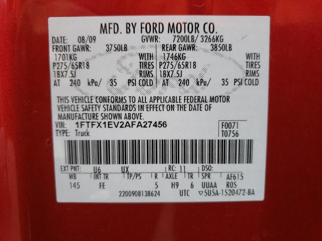 Photo 11 VIN: 1FTFX1EV2AFA27456 - FORD F-150 