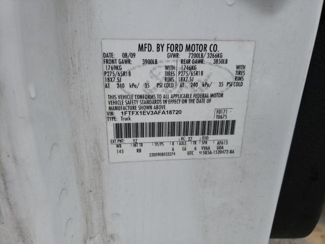 Photo 9 VIN: 1FTFX1EV3AFA18720 - FORD F150 SUPER 