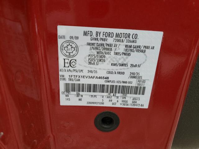 Photo 9 VIN: 1FTFX1EV3AFA46548 - FORD F150 SUPER 